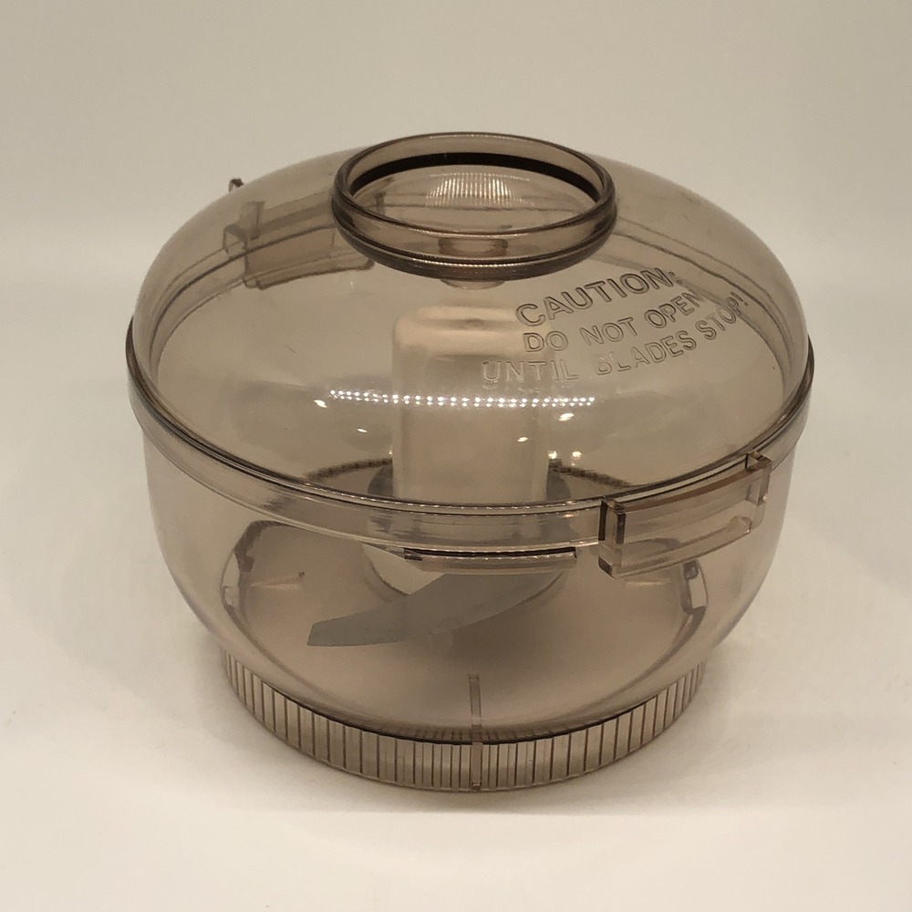 Sunbeam Oskar 14081 Replacement Food Processor Work Bowl Blade Lid Clear Amber